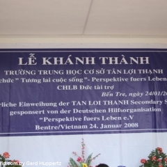 Von der Planung bis zur feierlichen Eröffnung am 24. Januar 2008: Die Tan Loi Thanh Secondary School im vietnamesischen Mekong-Delta